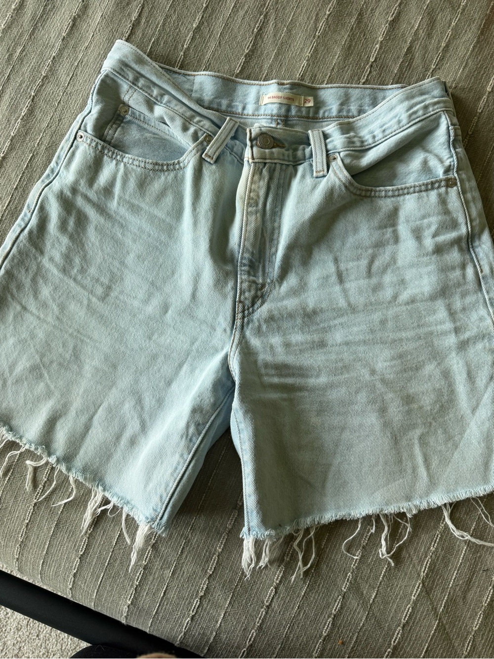 Levi’s ‘94 Baggy Light Blue Denim Cutoff Shorts